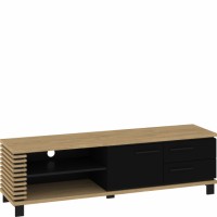 Tv galdiņš LAMIR 1D2S, Ozols/Melns/Melns